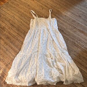 Pink chicken Peach Maxi dress size large EUC